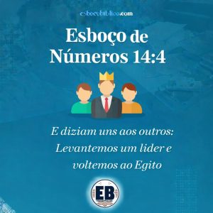 esboço de números 14.4 – e diziam uns aos outros levantemos um líder e voltemos ao egito