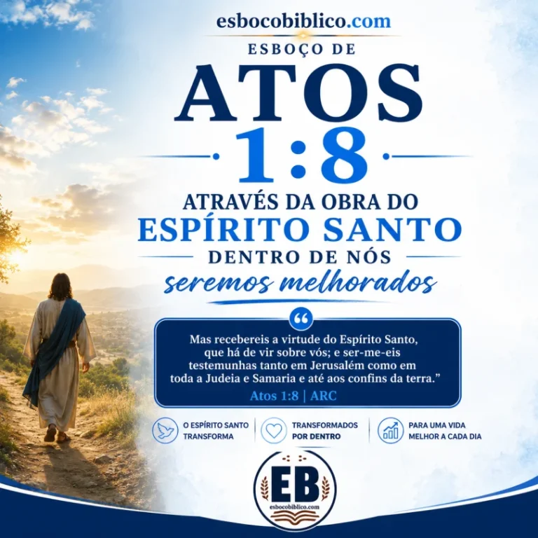 Esboço de Atos 1.8 – através da obra do Espírito Santo dentro de nós seremos melhorados
