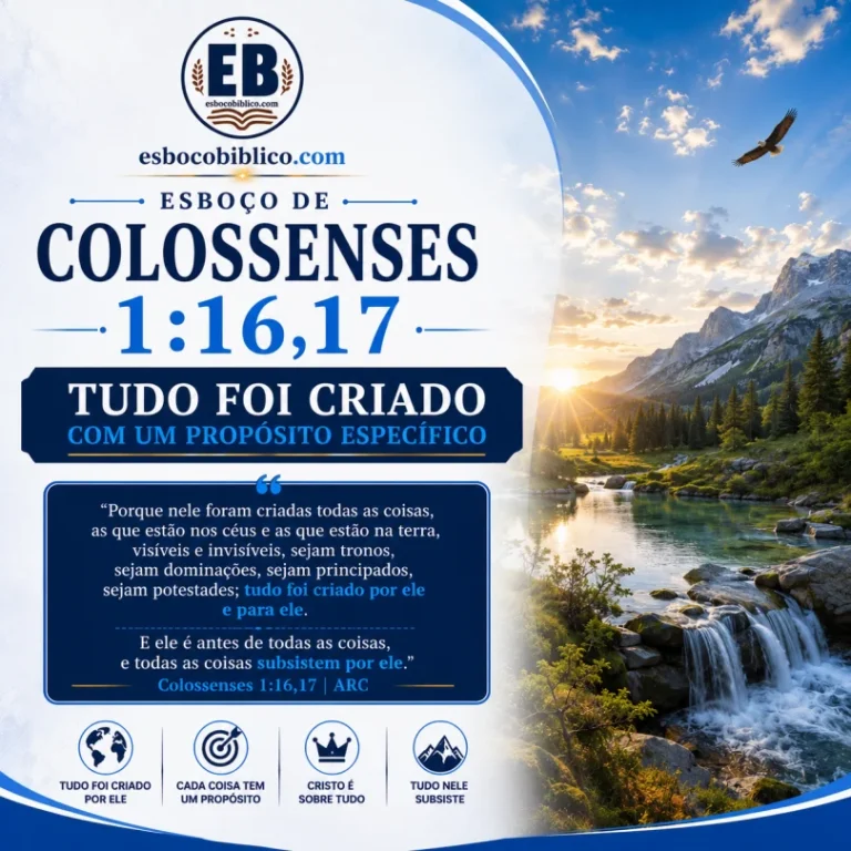 Esboço de Colossenses 1:16,17 – Tudo foi criado com um propósito específico
