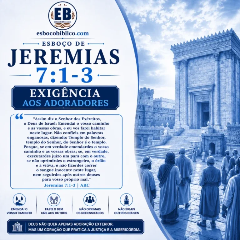 Esboço de Jeremias 7.1-3 – Exigência Aos Adoradores