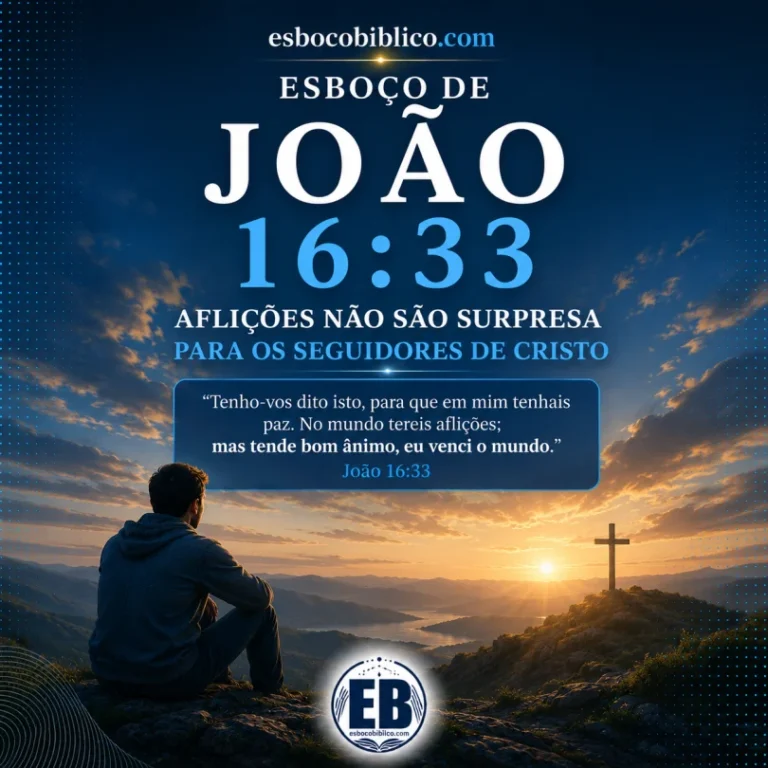 Esboço de João 16.33 – Aflições não são surpresa para os seguidores de Cristo