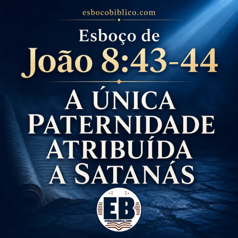 Esboço de João 8.43-44 – A Única Paternidade Atribuída a Satanás