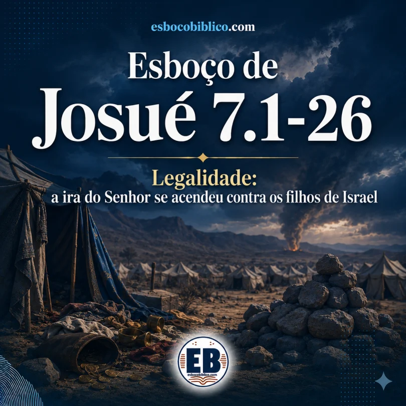 Esboço de Josué 7.1-26 – Legalidade: a ira do Senhor se acendeu contra os filhos de Israel [parte 1]