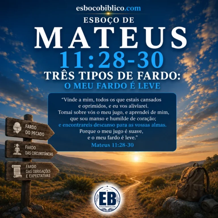 Esboço de Mateus 11.28-30 – Três Tipos de Fardo - O Meu Fardo é Leve