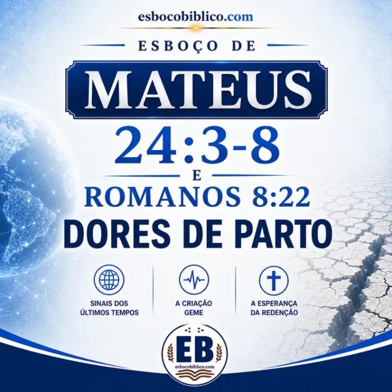 Esboço de Mateus 24.3-8 e Romanos 8.22 – dores de parto