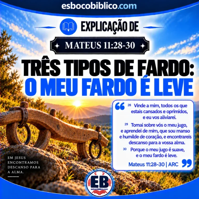 Explicação de Mateus 11:28-30 – Três Tipos de Fardo: O Meu Fardo é Leve