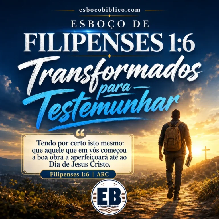 Esboço de Filipenses 1.6 – Transformados para Testemunhar