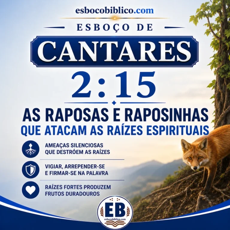 Esboço de Cantares 2.15 – As Raposas e Raposinhas que Atacam as Raízes Espirituais