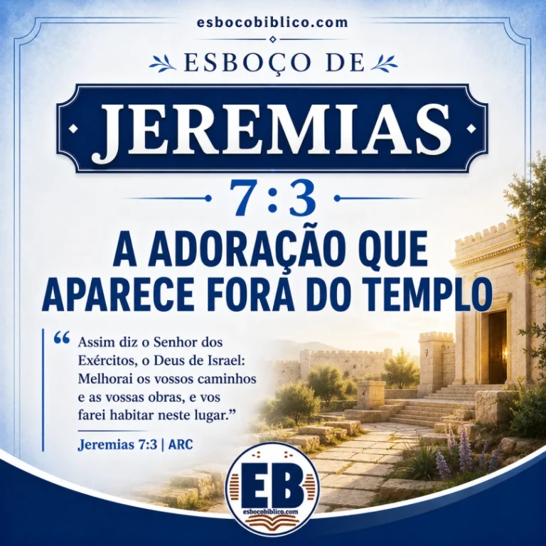 Esboço de Jeremias 7.3 – A Adoração que Aparece Fora do Templo