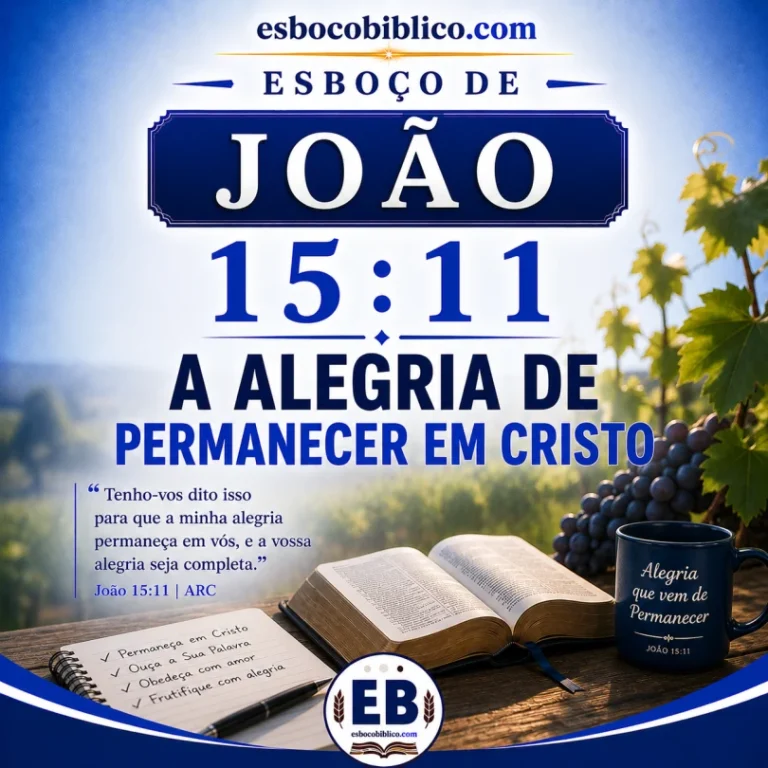 Esboço de João 15.11 – A Alegria de Permanecer em Cristo