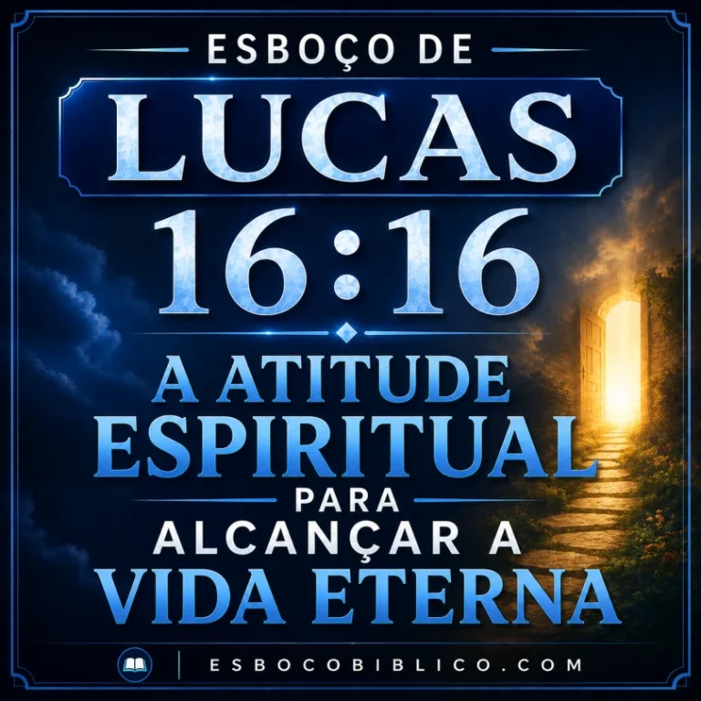 Esboço de Lucas 16.16 – A Atitude Espiritual para Alcançar a Vida Eterna