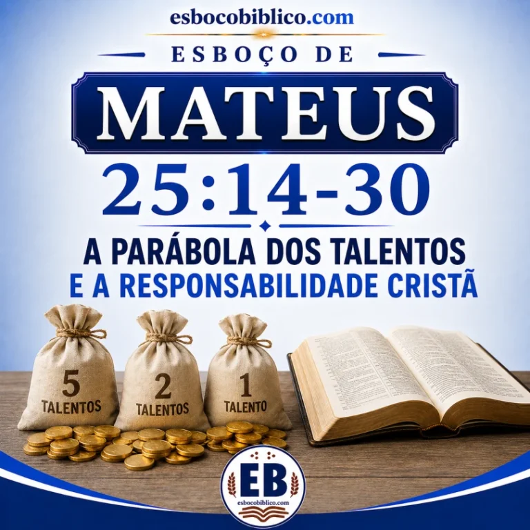 Esboço de Mateus 25.14-30 – A Parábola dos Talentos e a Responsabilidade Cristã