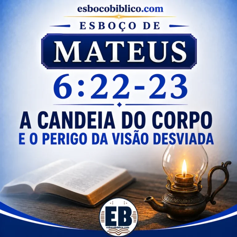Esboço de Mateus 6.22-23 – A Candeia do Corpo e o Perigo da Visão Desviada