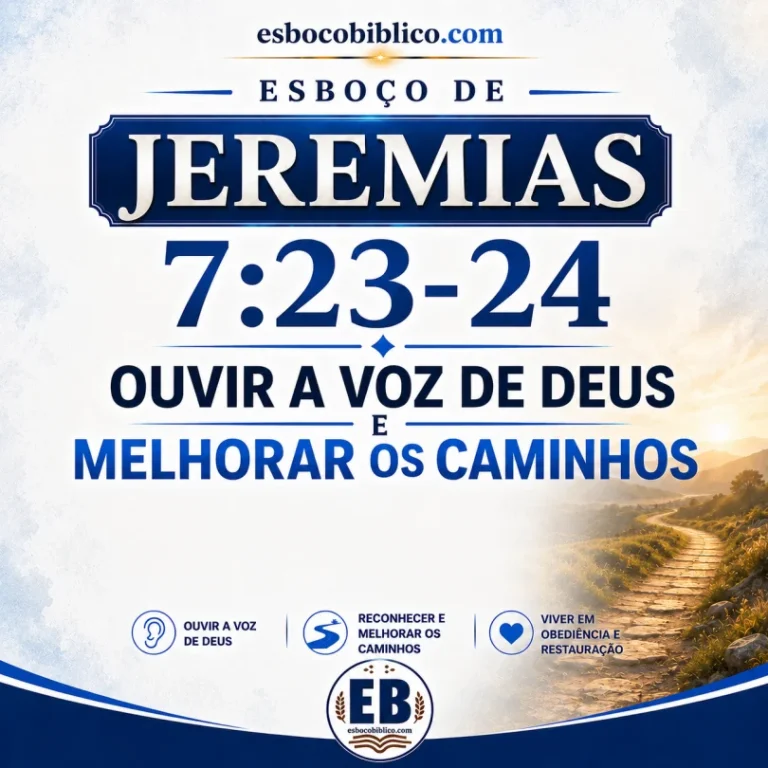Explicação de Jeremias 7.23-24 – Ouvir a Voz de Deus e Melhorar os Caminhos