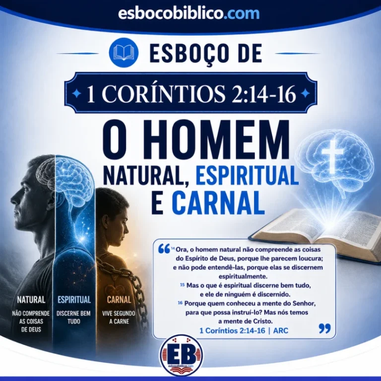 Esboço de 1 Coríntios 2.14-16 – O Homem Natural, Espiritual e Carnal