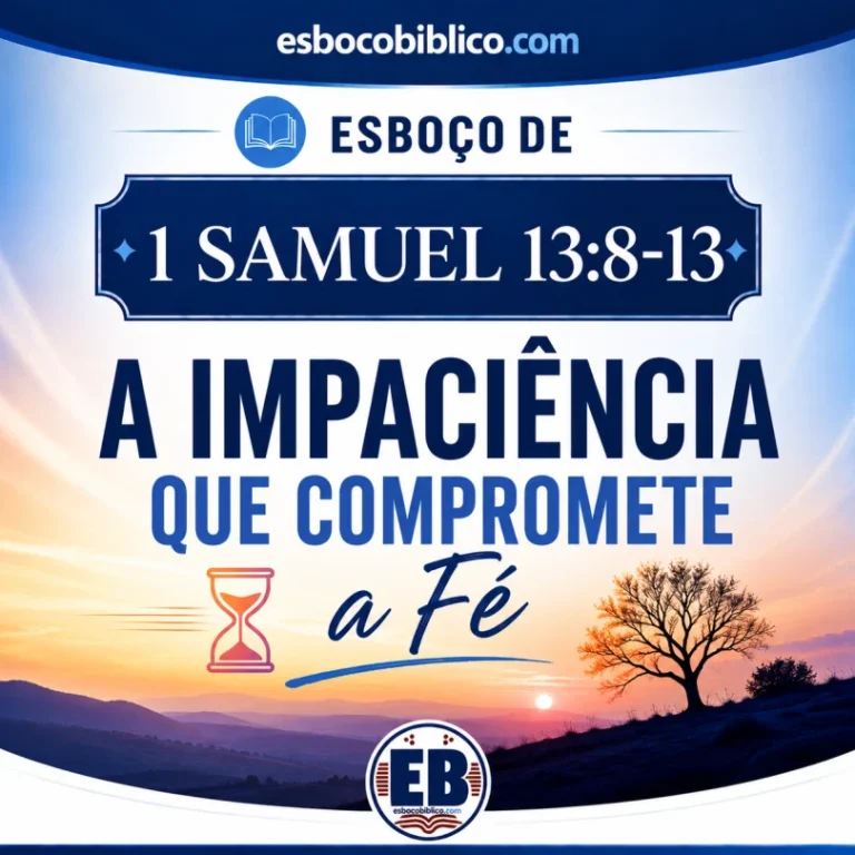 Esboço de 1 Samuel 13:8-13 – A Impaciência que Compromete a Fé