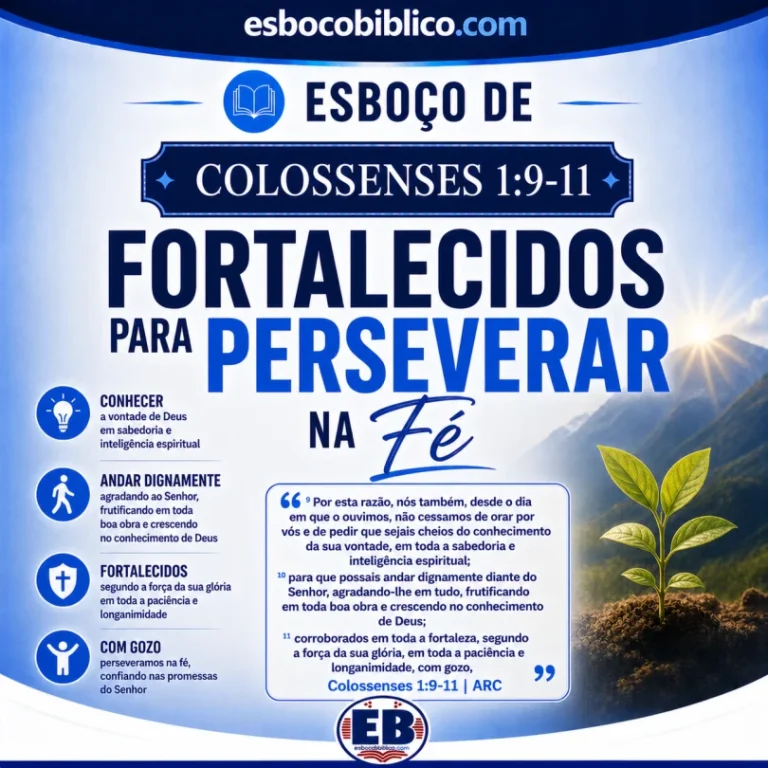 Esboço de Colossenses 1.9-11 – Fortalecidos para Perseverar na Fé