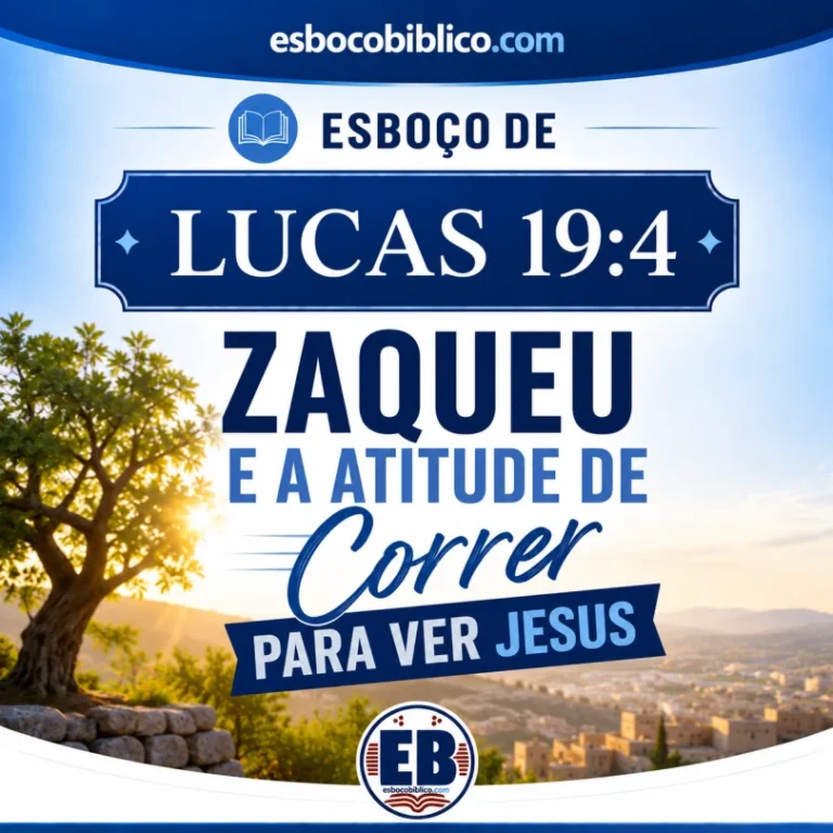 Esboço de Lucas 19.4 – Zaqueu e a Atitude de Correr Para Ver Jesus