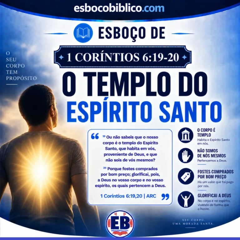 Esboço de 1 Coríntios 6.19,20 – O Templo do Espírito Santo