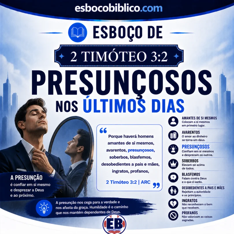 Esboço de 2 Timóteo 3:2 – Presunçosos nos Últimos Dias