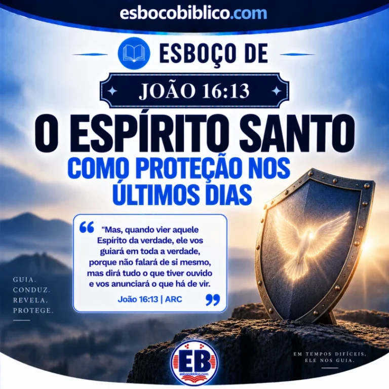 Esboço de João 16.13 – O Espírito Santo como Proteção nos Últimos Dias