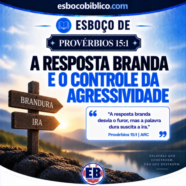 Esboço de Provérbios 15.1 – A Resposta Branda e o Controle da Agressividade