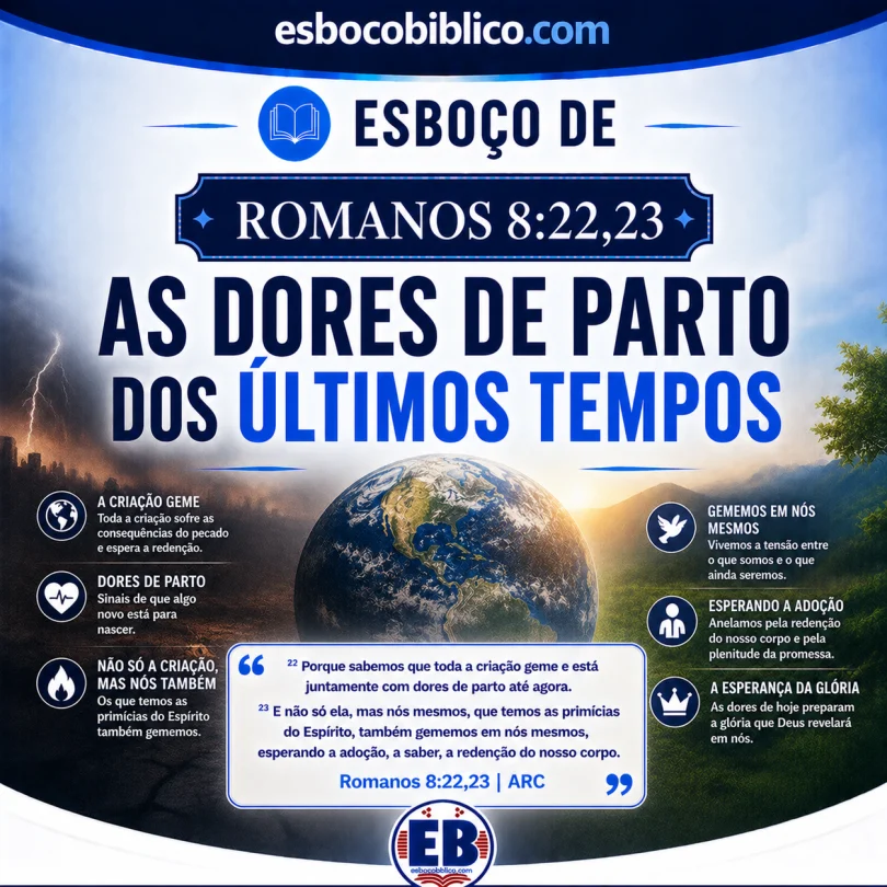 Esboço de Romanos 8:22,23 – As Dores de Parto dos Últimos Tempos