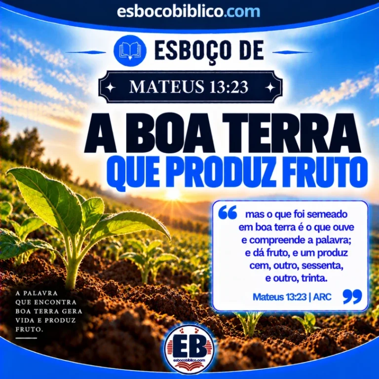 Estudo de Mateus 13.23 – A Boa Terra que Produz Fruto