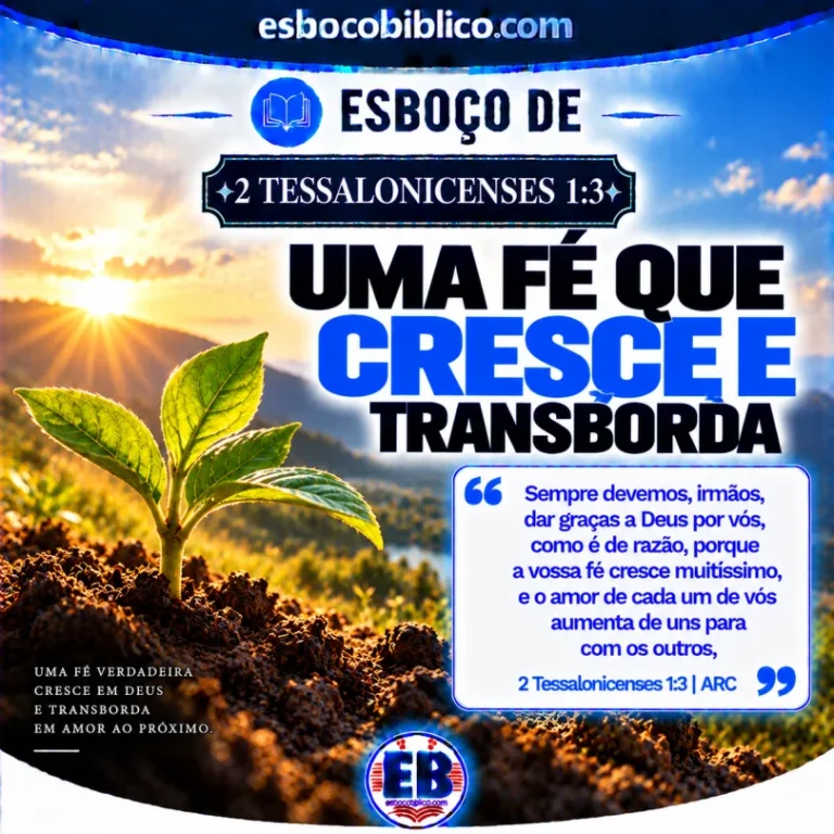 Esboço de 2 Tessalonicenses 1.3 – Uma Fé que Cresce e Transborda
