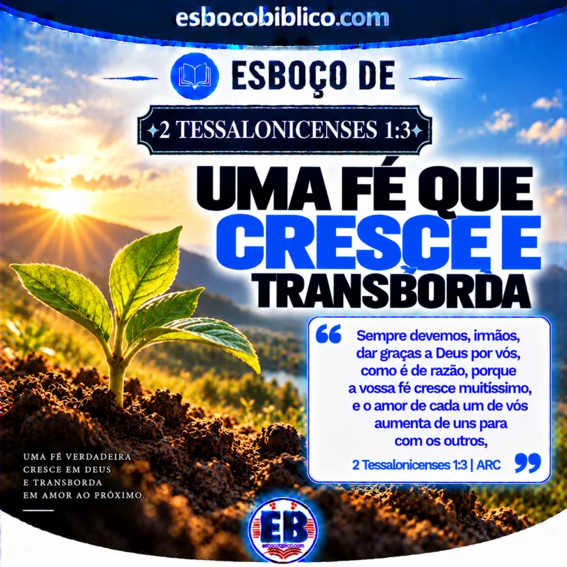 Esboço de 2 Tessalonicenses 1:3 – Uma Fé que Cresce e Transborda