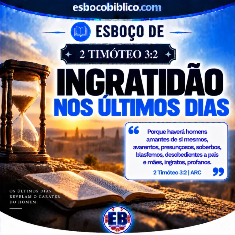 Esboço de 2 Timóteo 3.2 – Ingratidão nos Últimos Dias