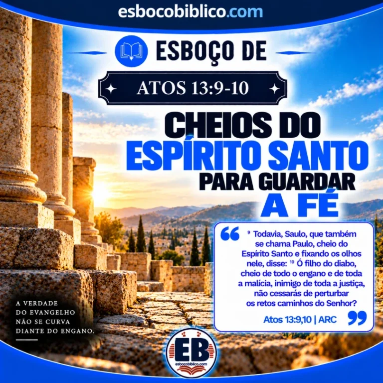 Esboço de Atos 13.9-10 – Cheios do Espírito Santo para Guardar a Fé