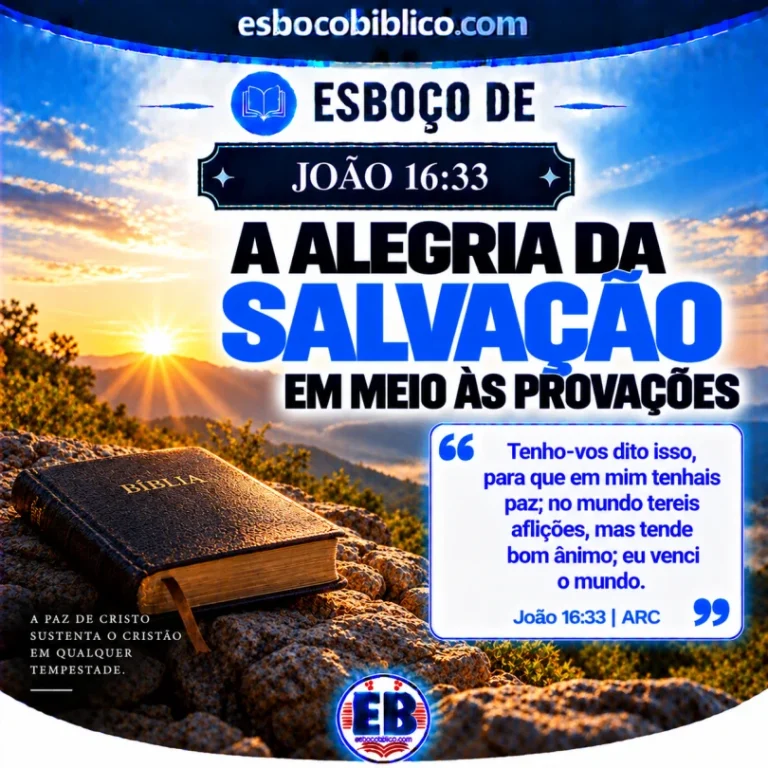 Esboço de João 16:33 – A Alegria da Salvação em Meio às Provações