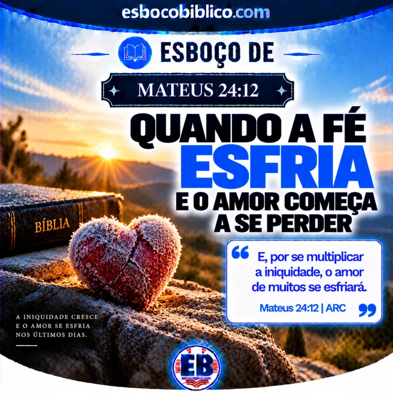 Esboço de Mateus 24:12 – Quando a Fé Esfria e o Amor Começa a se Perder
