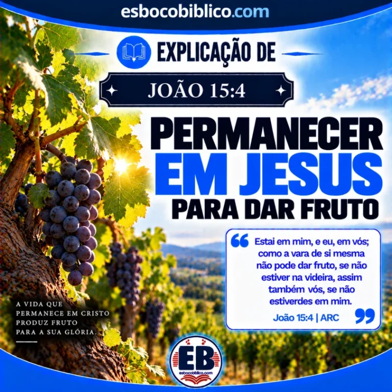 Explicação de João 15.4 – Permanecer em Jesus para Dar Fruto