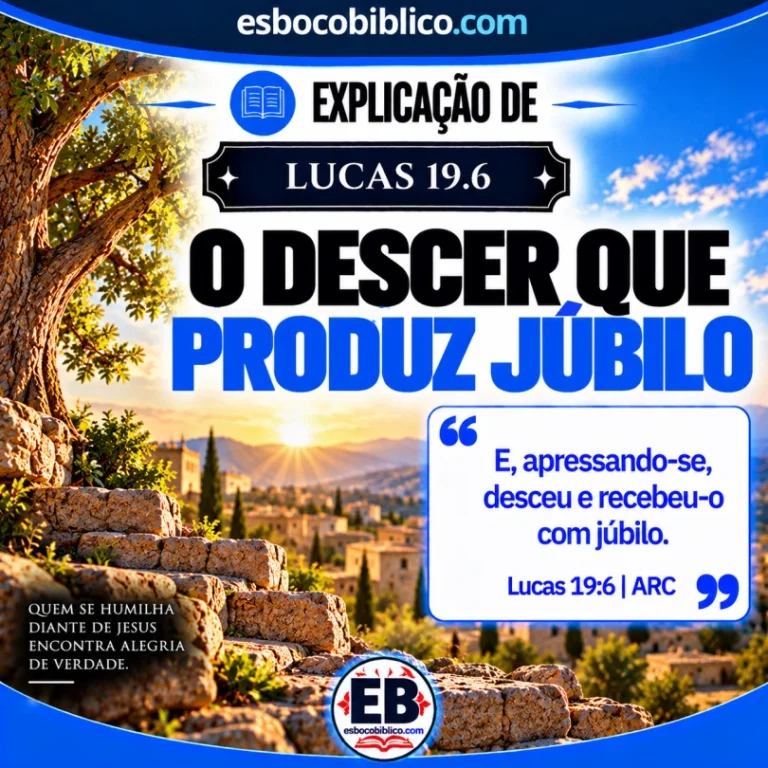 Explicação de Lucas 19.6 – O Descer que Produz Júbilo