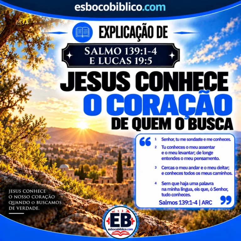 Explicação de Salmo 139.1-4 e Lucas 19.5 – Jesus Conhece o Coração de Quem o Busca
